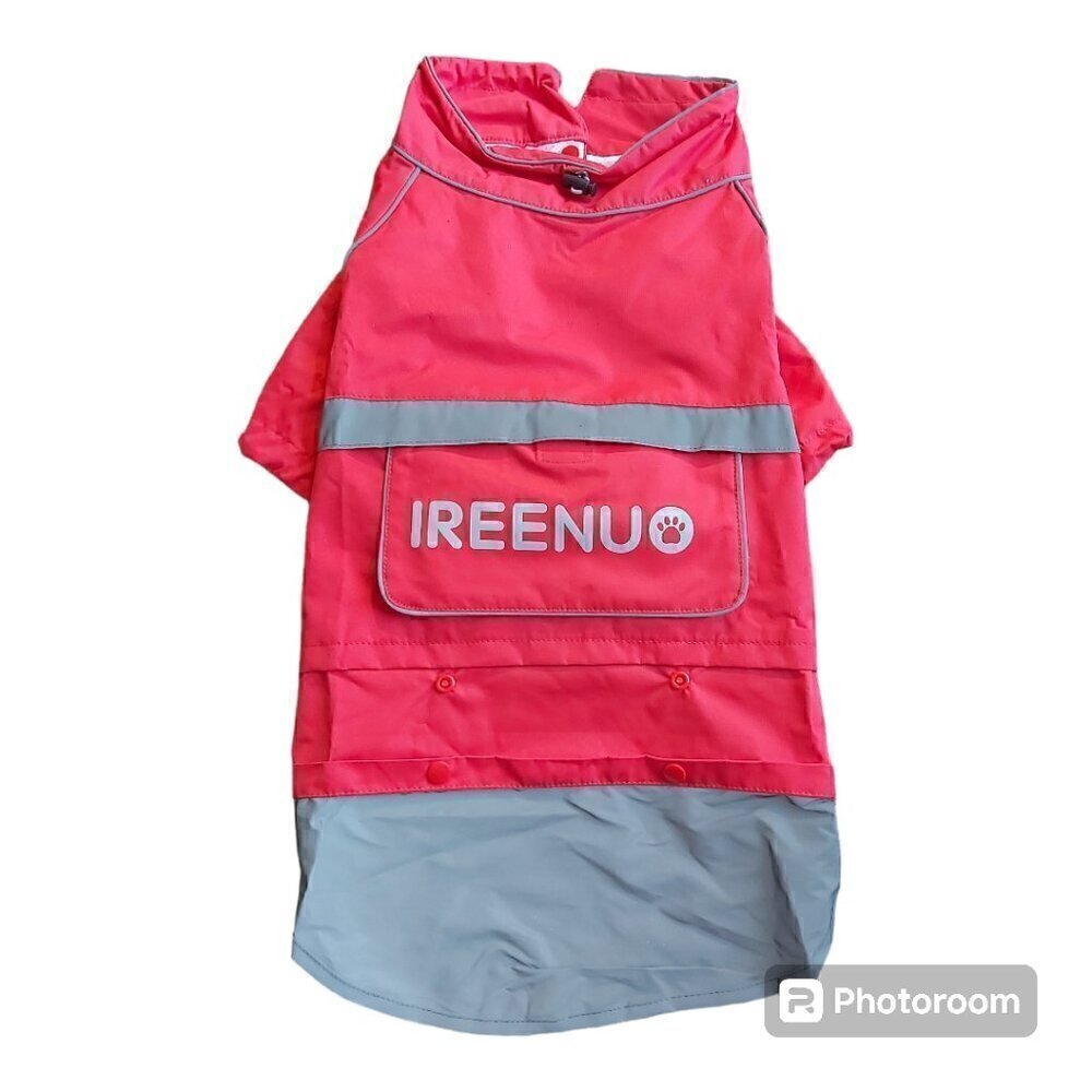Ireenuo 100% Polyester Red Spring/Fall Coat/Shirt: Stylish and Reflective - L